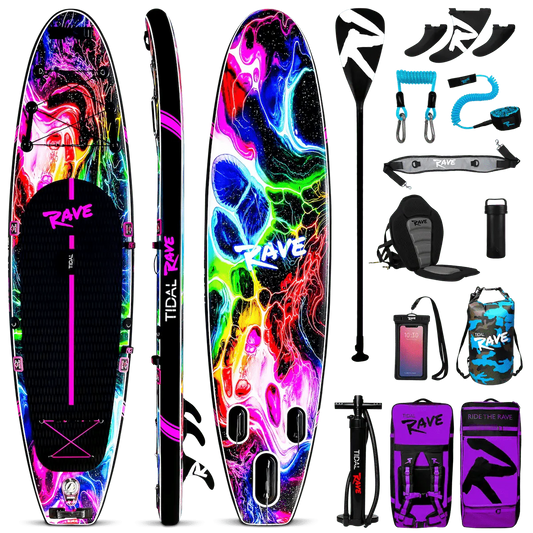 Tidal Rave Infinity SUP – 10'6 All-Round Inflatable Paddle Board Package