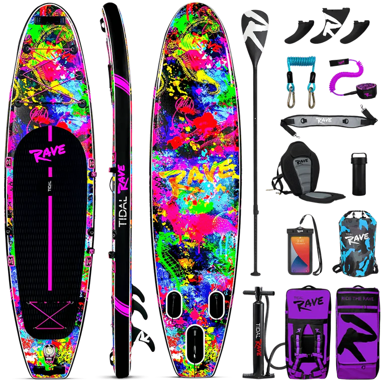 Tidal Rave Oceana SUP – 10'6 All-Round Inflatable Paddle Board Package