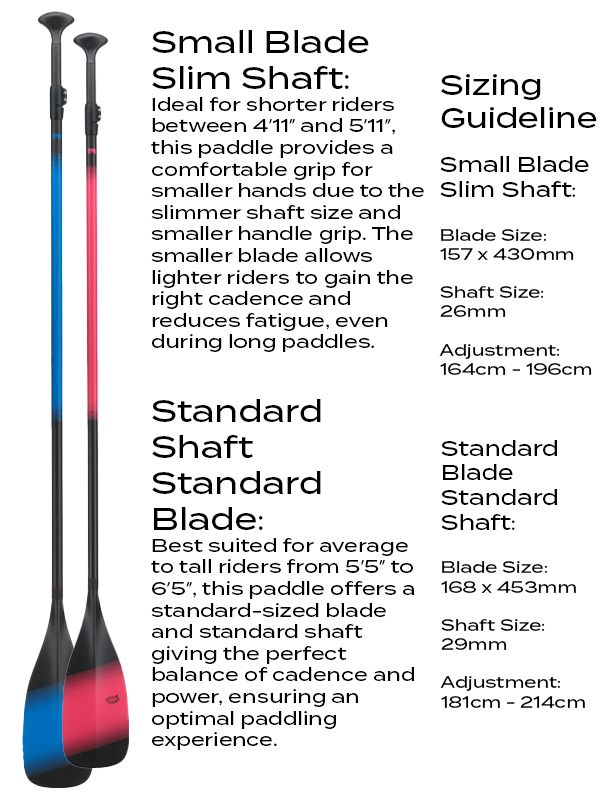 Riding Not Hiding - Elite 164-196cm SUP Paddle - 2-Piece – Small Blade