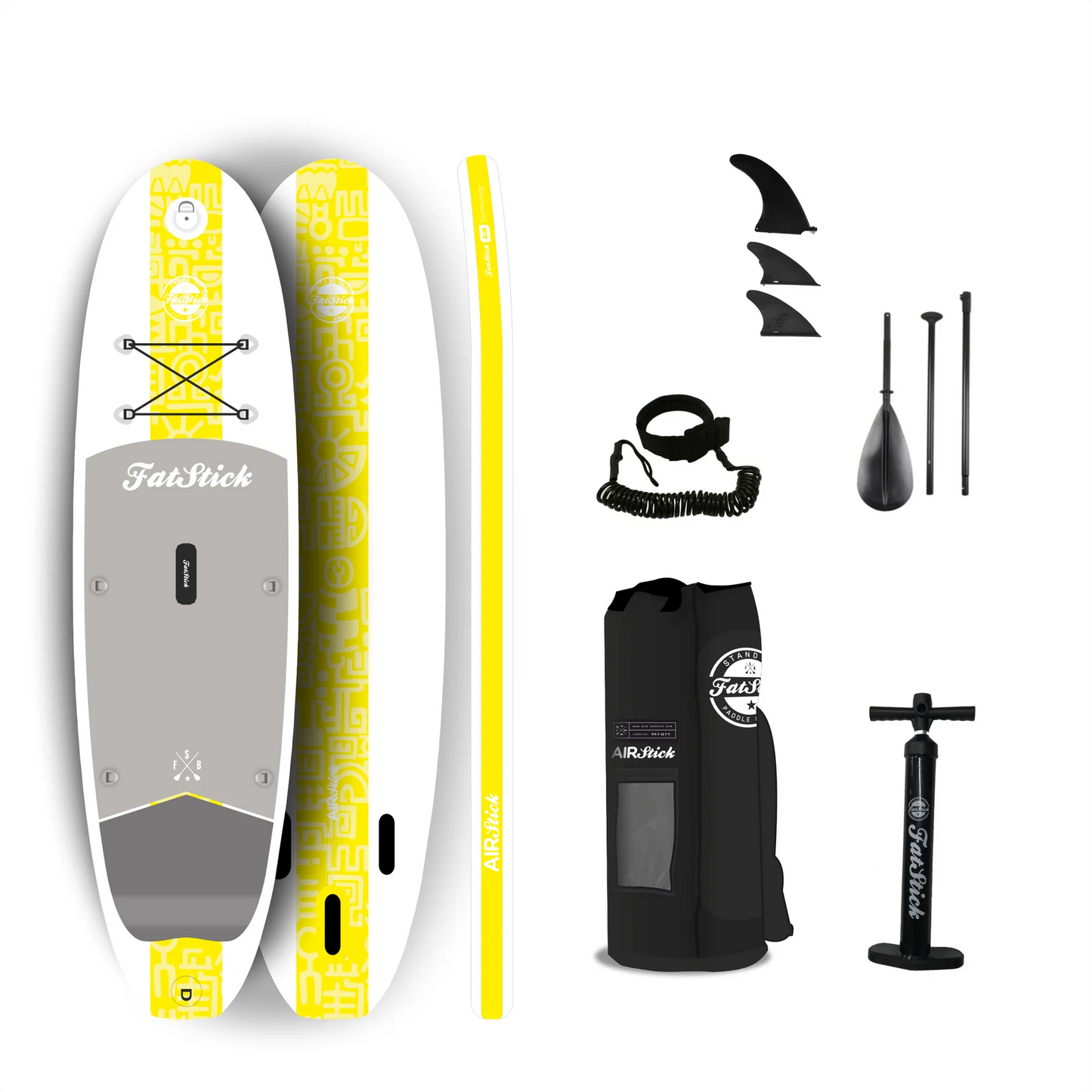 FatStick Airstick Starter 10'6 Inflatable Stand Up Paddle Board Package