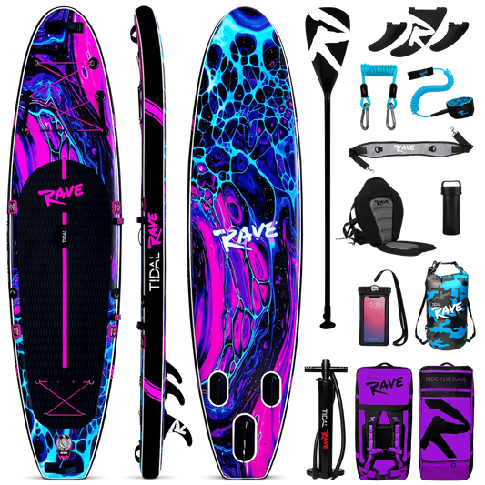 Tidal Rave Echo SUP – 10'6 All-Round Inflatable Paddle Board Package