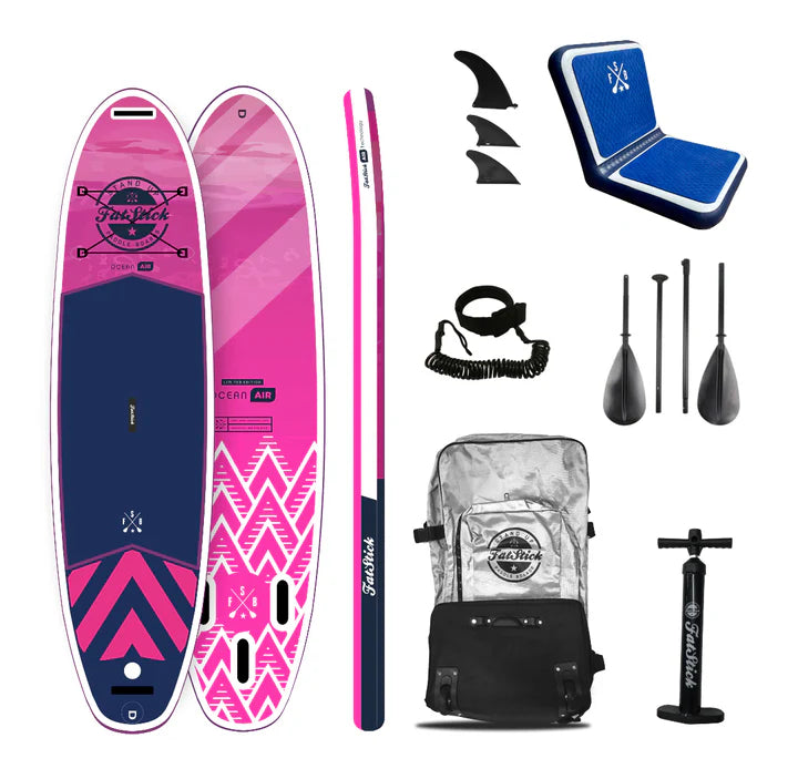 FatStick Pure Art 10'6 Inflatable Stand Up Paddle Board with Inflatable Seat Package