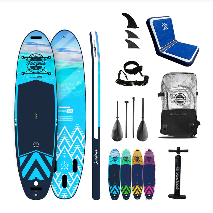 FatStick Pure Art 10'6 Inflatable Stand Up Paddle Board with Inflatable Seat Package