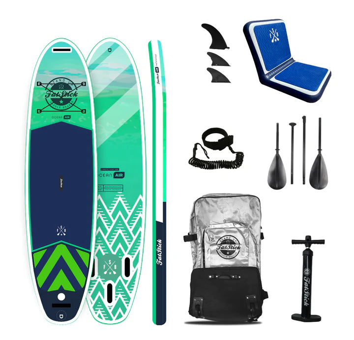 FatStick Pure Art 10'6 Inflatable Stand Up Paddle Board with Inflatable Seat Package