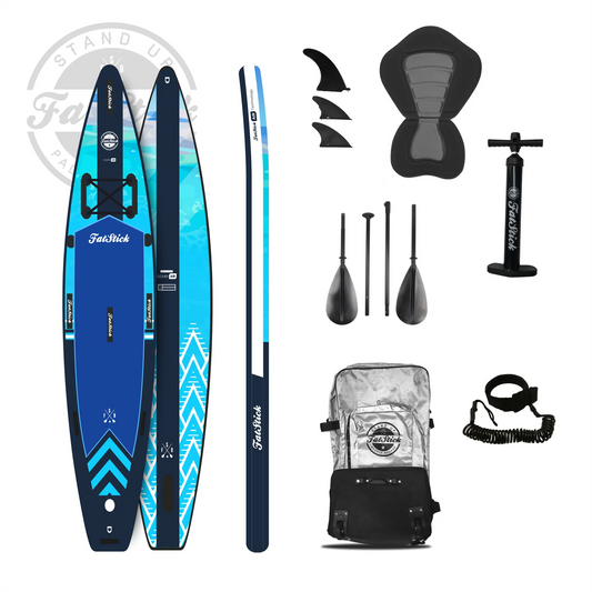 FatStick Carbon Race 14'  Inflatable Stand Up Paddle Board Package